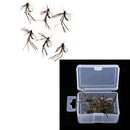 12pcs Mosquito Design Fly Fishing Dry Flies Bass Trout Salmon Lures Bait
