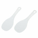 Plastic Rice Paddle Spoon Scoop 7.8 Inch Length 2 Pcs White H4R6