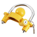 Universal Heavy Duty Hitch Lock Caravan Trailer Ball Coupler Lock Yellow