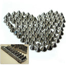 100Pcs 10mm Gun Black Stud Rivet Spikes Bag Leathercraft Accessories DIY