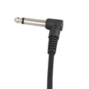Pack of 6 Electric Guitar Patch Cables Right Angle 6.35mm Jack for Effect Pedals