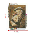 4 Pack Elderly Couple DIY 5D Diamond Painting Full Drill Cross Stitch Home Decor