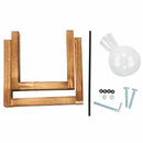Wooden Stand Transparent Glass Plant Containers Standing Hydroponics Plant  V4I3