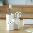 1Pc Novelty Hexagon Pencil Pen Holder Desk Storage Box Organizer Business D H9O4