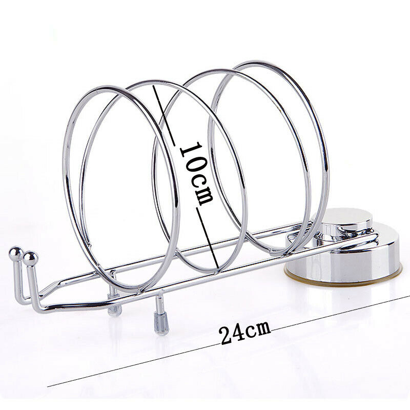 Multi-Function Storage Rack Powerful Suction Stainless Steel Holder For HairW6L4