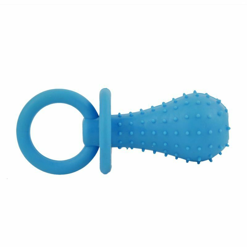 Pet Chew Bell Rubber Pacifier Dog Toys Bite Resistant Clean Teeth(S 9.5cm) R4B7