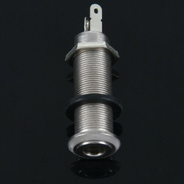 Electric Guitar Jack Chrome Threaded Cylinder Output Input Jack Plug Socket