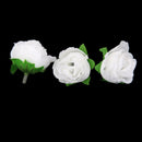 50 pcs 3cm Corolla Flower Head Artificial Rose House Wedding Decoration (Wh
