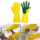 Latex Sponge Scrub Dishwashing Gloves Dish Washing Cleaning Scouring Tool