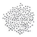 200 x White Round Alphabet Letter Beads Spacer 7 mm