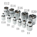 29PCS/Set Vanadium Steel Sleeve Socket Set & Bit Male Female E&T Sockets wi