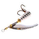 8.7cm Hard Metal Fishing Lure Spinner Bait Spoon Tackle Bass Crankbait Hooks 10g