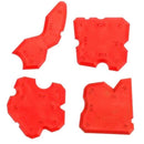 4Pcs/Set Red Caulking Tool Kit Joint Sealant Silicone Grout Remover Scraper W5T2