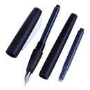 Black Aluminum Fountain Pen Extra Fine Nib with Converter Box Writing Gifts