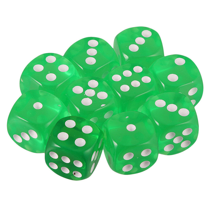 20pcs Acrylic Six Sided D6 Spot Dice for D&D TRPG Party Board Game Toys