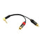 3.5mm Male To RCA RCA Male Audio Adapter Cable, Optimal Signal Transmission And