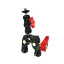 Multi-functional Ballhead Clamp With Bottom Clip Double Ball Adapter Monitor Arm