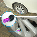 4x Purple Aluminum Alloy Car Tire Wheel Rims Stem Air Valve Cap Tyre Cover Decor