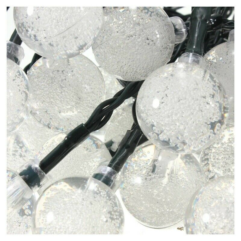20 LED 4.8M Crystal Ball Solar Powered Outdoor Fairy String Lights for Gard