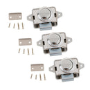 3Pcs Caravan Motorhome Push Button Toilet Door Lock Drawer Cupboard Latch Knob