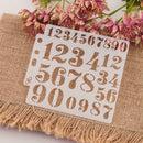 Plastic Numbers Painting Template DIY Cake Coffee Decor Spray Mold Stencil