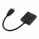 Fasdga HDMI to VGA converter adapter + 3.5 mm audio jack full HD 1080P blac