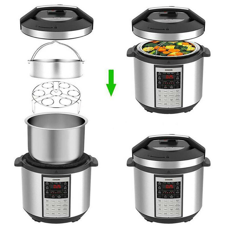 1 Set Home Multifunctional Rice Cooker Stainless Steel Food Steamer Newest Use