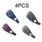 4pcs Face Cover Holder Yoga Non Slip Women Button Headband Elastic Wide Edge