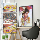 5D DIY Special Shaped Diamond Painting Girl Cross Stitch Mosaic Craft Kit