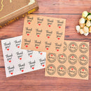60pcs Round Natural Kraft Thank You Stickers for Wedding Party DecorationSEAU