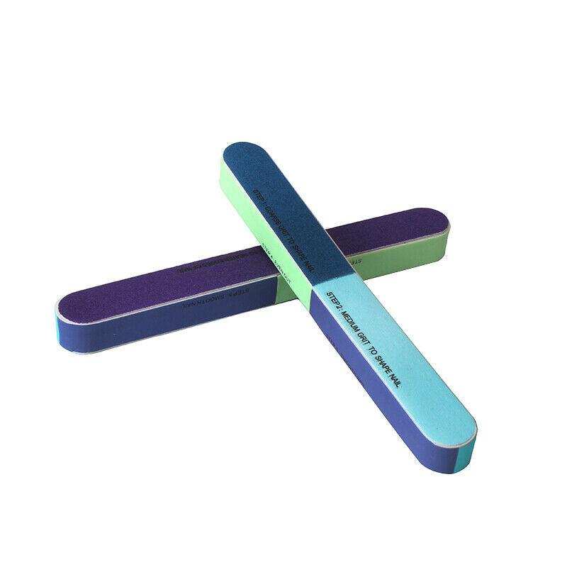 3 Pcs 7-Sided Sanding File Nail Art Manicure Kit Buffing Shiner Buffer NOQ GEH