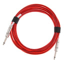 118inch Plug Lead Guitar Bass Instrument To Amp Audio Cable Straight Red Musical