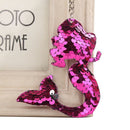 Sequins Mermaid Tail Keychain Charms Paillette Pendants Fish Keyring Diy Me Q9B3