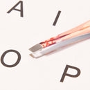 Beautiful Folder Stainless Steel Slant Tip Eyebrow Tweezer Hair Removal Rando Ew