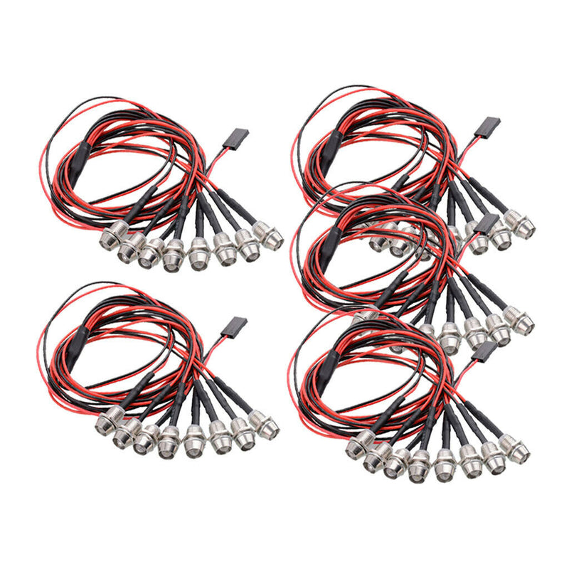 40pcs Upgrade LED Lights Headlights Taillight 8 LED For 1/12 1/16 RC Car