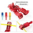 280pcs T Type Electrical Cable Connectors Insulated Wire Terminal Crimp Kit A