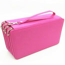 Large Capacity Pu Leather 168 Slots Multi-Layer Colored Pencil Wrap Storage