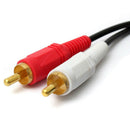 33FT/10M Dual 2-RCA to 2-RCA Male Audio AV Cable For HDTV DVD VCR Stereo Ca