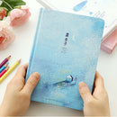 Creative trend Color Pages A5 Notebook Little Blue House Diary Book Hardcov X9Y2
