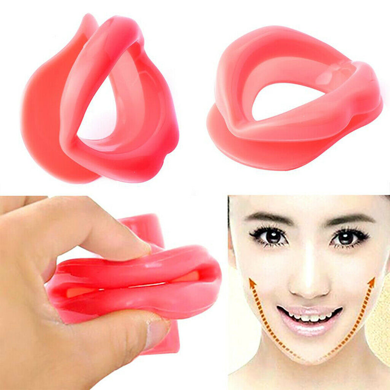 Red Elastic Silicone Rubber Lips Face Exerciser Muscle Lips Trainer Tightener
