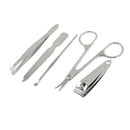 Woman Travel Metal Ear Cleaner Eyebrow Scissor Kit Makeup Tool + Purple Bag C8R7