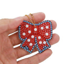 5pcs DIY Full Drill Special Shaped Diamond Painting Christmas Keyring Decor