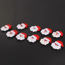 10pcs Santa Claus Christmas Shape Patch Padded Felt Festival Stickers Decor