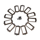 Retro Brass Drawer Label Pull Frame Handle File Name Card Holder+Screws 12P3 Gw