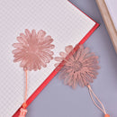 Chinese Style Creative Metal Bookmark Flower With Tassel For Book Reading G BX