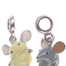2pcs/set Enamel mouse pendant bangle trinket animal jewelry for women gift  BX