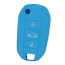 Car Key Protive Cover Holder for BUICK Flip Folding Remote Key Fob Light Blue