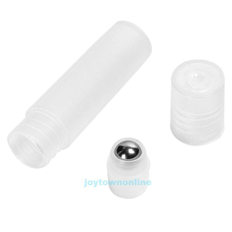 10pcs 5ml Plastic Empty Roll On Bottles Roller Ball Essential Oil Perfume w/ Cap
