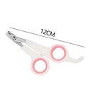 Pet Nail Toe Clipper Scissors Stainless Steel Dog Claw Cutter (White Pink)
