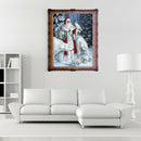 Christmas Santa Claus Animal Snow Scene 5D Diamond DIY Painting Craft Kit